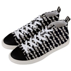 Wavy Stripes Pattern Men s Mid-top Canvas Sneakers by dflcprints