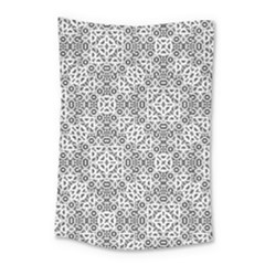 Black And White Oriental Ornate Small Tapestry by dflcprints