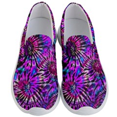 Purple Tie Dye Madness  Men s Lightweight Slip Ons by KirstenStar