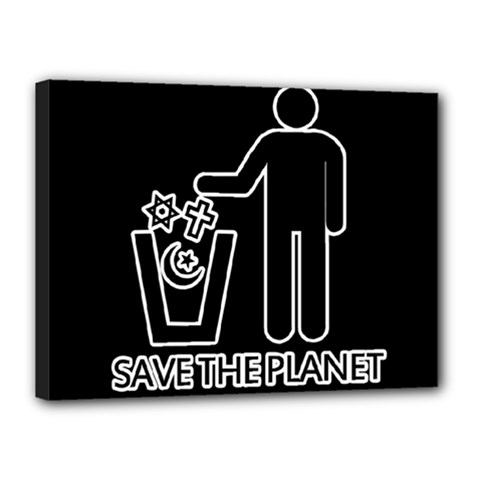 Save The Planet - Religions  Canvas 16  X 12  by Valentinaart