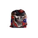 Confederate Flag Usa America United States Csa Civil War Rebel Dixie Military Poster Skull Drawstring Pouches (Small)  View1