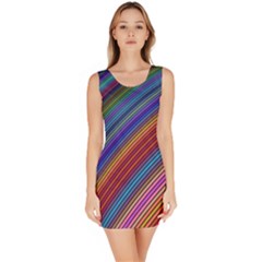 Multicolored Stripe Curve Striped Bodycon Dress