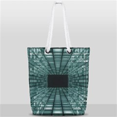 Abstract Perspective Background Full Print Rope Handle Tote (small) by Sapixe