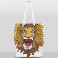 Lion Animal Roar Lion S Mane Comic Full Print Rope Handle Tote (small) by Sapixe