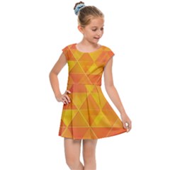 Background Colorful Abstract Kids Cap Sleeve Dress