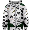 Poker Hands   Royal Flush Clubs Kids Zipper Hoodie Without Drawstring View1