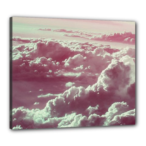 In The Clouds Pink Canvas 24  X 20  by snowwhitegirl