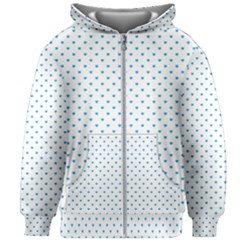 Oktoberfest Bavarian Blue Mini Love Hearts On White Kids Zipper Hoodie Without Drawstring