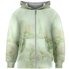 Pastel Roses Background Romantic Kids Zipper Hoodie Without Drawstring