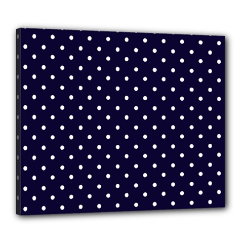 Little  Dots Navy Blue Canvas 24  X 20  (stretched)