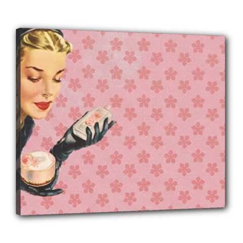 Vintage Lady Canvas 24  X 20  (stretched)