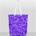 Purple Triangle Purple Background Full Print Rope Handle Tote (Small) View1