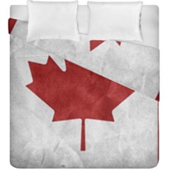 Canada Grunge Flag Duvet Cover Double Side (king Size) by Valentinaart