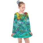 Underwater Summer Kids  Long Sleeve Dress