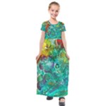 Underwater Summer Kids  Short Sleeve Maxi Dress