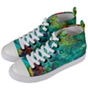 Underwater Summer Women s Mid-Top Canvas Sneakers View2