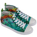 Underwater Summer Women s Mid-Top Canvas Sneakers View3