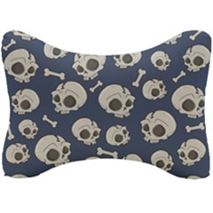 Halloween Skull Pattern Seat Head Rest Cushion by Valentinaart