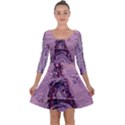 Ooh LaLa Purple Rain Quarter Sleeve Skater Dress View1