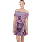 Ooh LaLa Purple Rain Off Shoulder Chiffon Dress