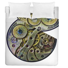  Clock Steampunk Gear  Duvet Cover Double Side (queen Size) by burpdesignsA