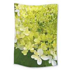 Elegant Chartreuse Green Limelight Hydrangea Macro Large Tapestry by myrubiogarden