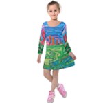 Our Town My Town Kids  Long Sleeve Velvet Dress