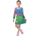 Our Town My Town Kids  Long Sleeve Velvet Dress View1