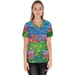 Our Town My Town Women s V-Neck Scrub Top