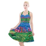 Our Town My Town Halter Party Swing Dress 