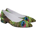 Peacock Feathers Feather Color Women s Low Heels View3