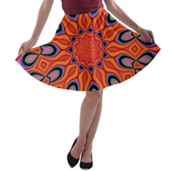 Art Abstract Background Pattern A-line Skater Skirt