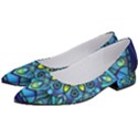 Mandala Blue Abstract Circle Women s Low Heels View2