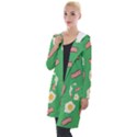 Bacon and Egg Pop Art Pattern Hooded Pocket Cardigan View1