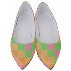 Checkerboard Pastel Squares Women s Low Heels