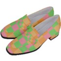 Checkerboard Pastel Squares Women s Chunky Heel Loafers View2