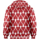 Hearts Pattern Seamless Red Love Kids  Zipper Hoodie Without Drawstring View2