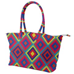 Native American Pattern Canvas Shoulder Bag by Valentinaart