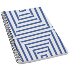 Geometric Shapes Stripes Blue 5 5  X 8 5  Notebook by Mariart