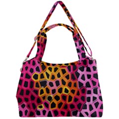 Mosaic Structure Pattern Background Double Compartment Shoulder Bag