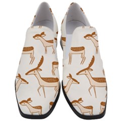 Seamless Deer Pattern Design Slip On Heel Loafers