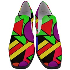 Background Color Art Pattern Form Slip On Heel Loafers