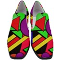 Background Color Art Pattern Form Slip On Heel Loafers View1