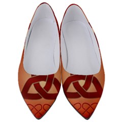 The Celtic Knot In Red Colors Women s Low Heels