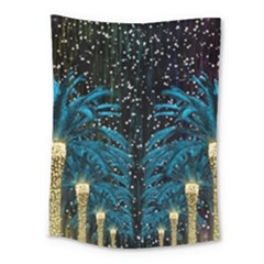 Winter Holidays Black Medium Tapestry by LoolyElzayat