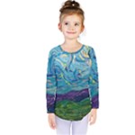 A Very Very Starry Night Kids  Long Sleeve Tee