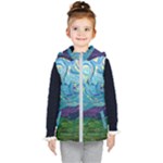 A Very Very Starry Night Kids  Hooded Puffer Vest