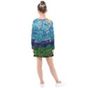 A Very Very Starry Night Kids  Long Sleeve Dress View2