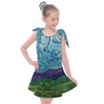 A Very Very Starry Night Kids  Tie Up Tunic Dress