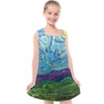 A Very Very Starry Night Kids  Cross Back Dress